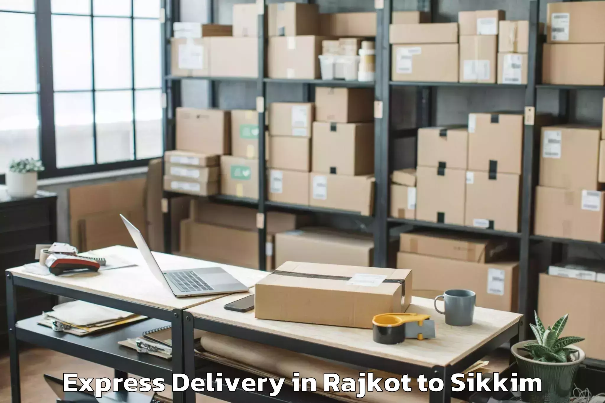 Leading Rajkot to Mangan Express Delivery Provider